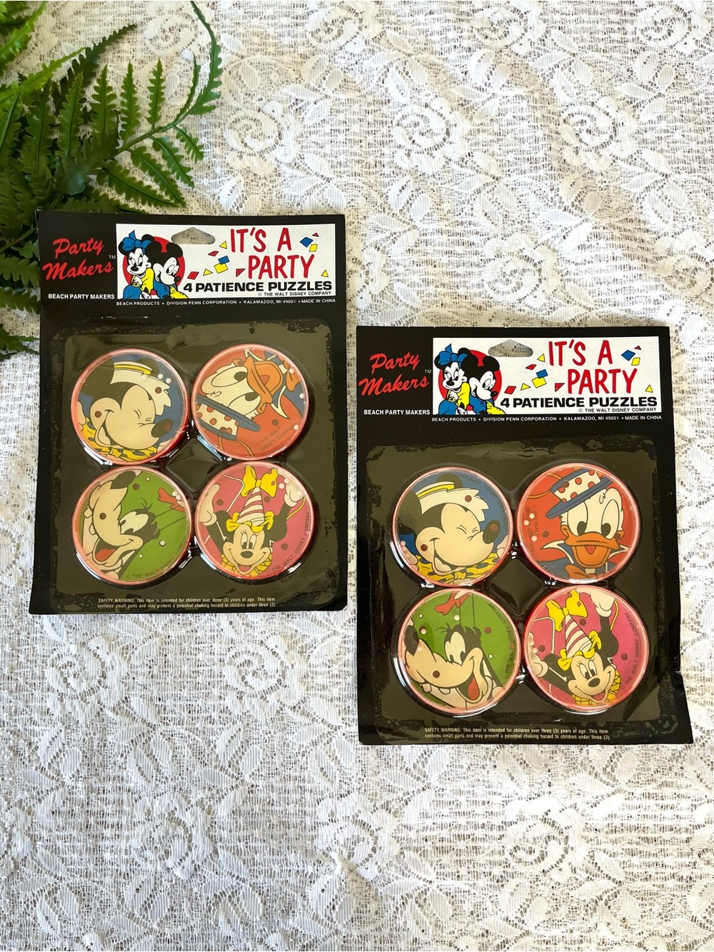 Vintage Mickey Mouse Patience Puzzles Party Makers Party Favors China Disney